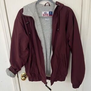 Game Sportswear, Vintage Athletic jacket, maroon / burgundy, small